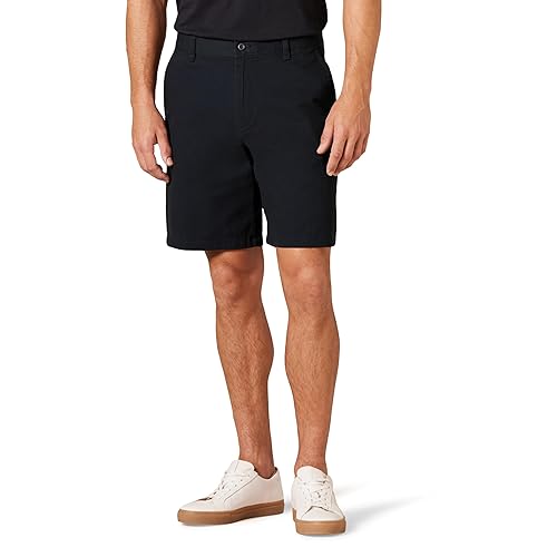Amazon Essentials Men's Classic-Fit 9" Comfort Stretch Chino Short, Black, 38