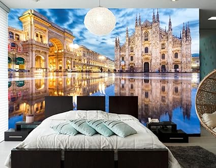 Yosot Carta Da Parati Custom 3d Murales Italia Milano Street
