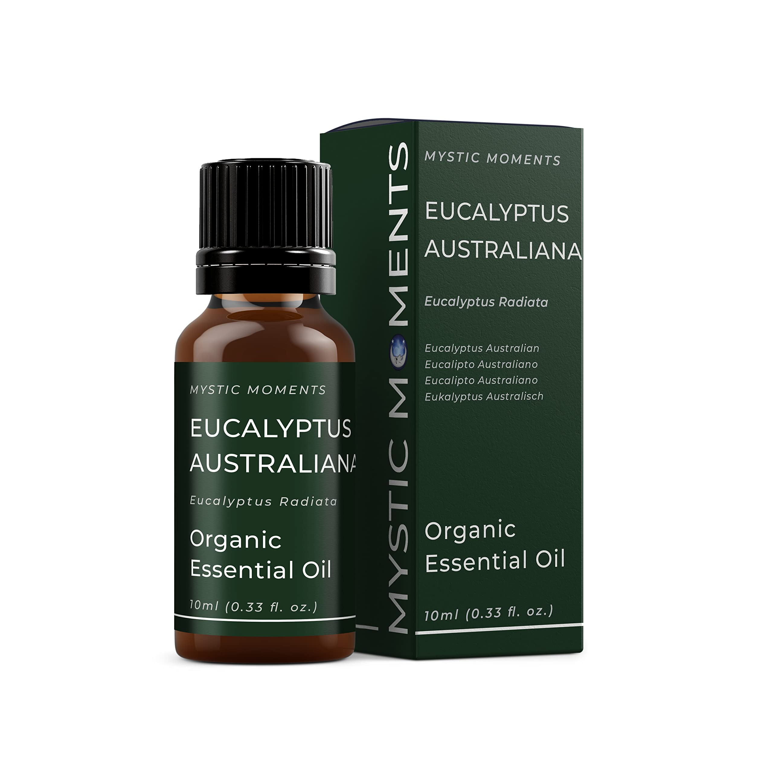 Mystic Moments | Organic Eucalyptus Australiana Essential Oil 10ml | Eucalyptus Radiata | Fresh Camphoraceous Aroma | Refreshing Oil for Diffusers & Blends