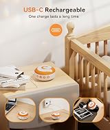 Dreamegg D11 White Noise Machine with Night Light 21 Sounds USB Rechargeable view 7