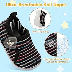 FEETCITY Toddler Walking Shoes Boys Girls Slip On