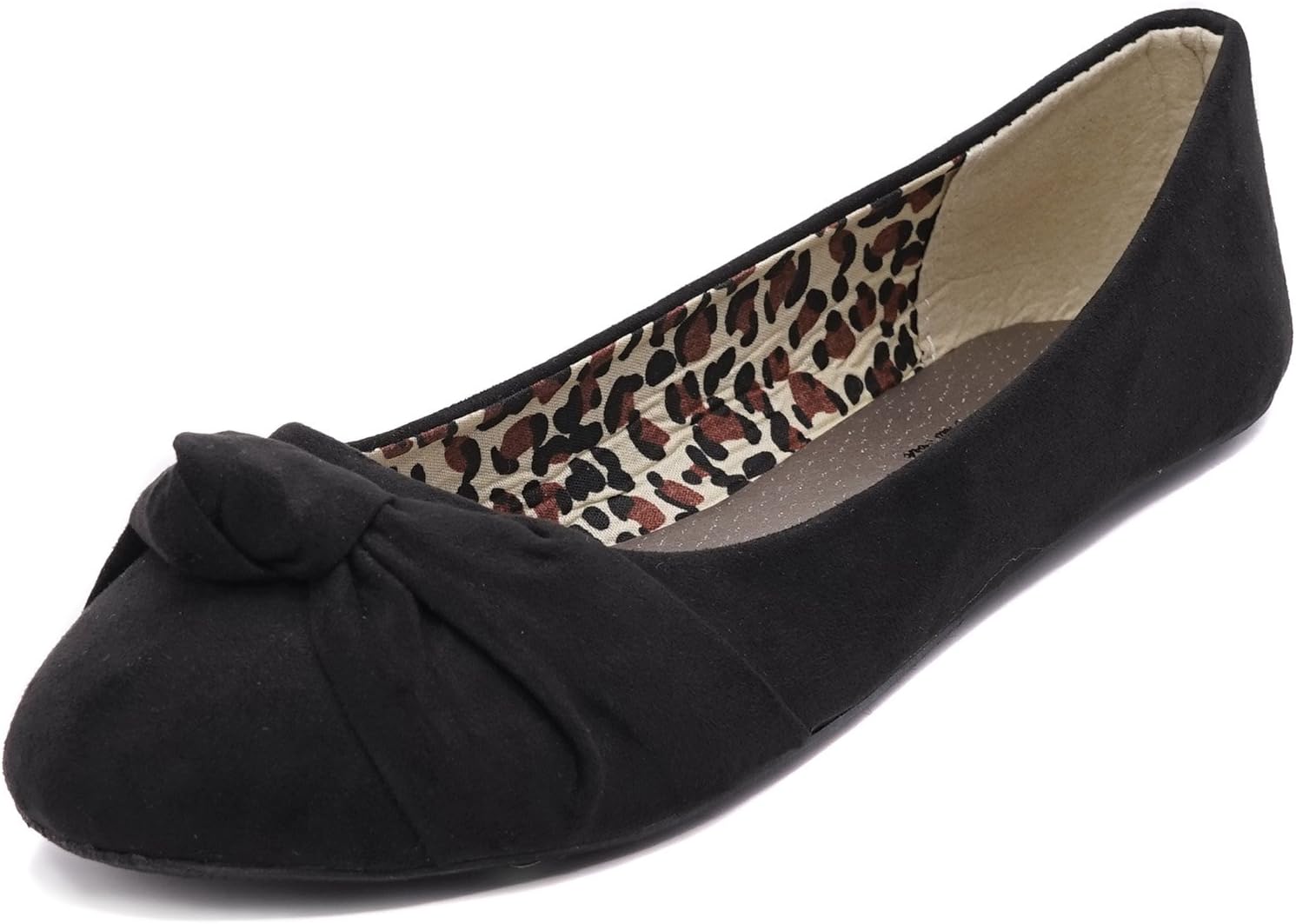 Women's Knotted Front Canvas Round Toe Ballet Flats-Comfortable Cute Dress Flats