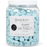Ginger Lily Farms Botanicals Pedicure Spa Tablets, 600-Ct, Ocean | 100% Vegan &amp; Cruelty-Free | Effervescent Foot Soak with Jojoba &amp; Tea Tree Oil, Softens Cuticles &amp; Calluses | Bulk Size