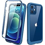 Diaclara Designed for iPhone 12/12 Pro Case, Full Body Rugged Case with Built-in Touch Sensitive Anti-Scratch Screen Protecto