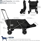 REDCAMP Folding Dog Trolley Cart 134L Heavy Duty Extendable Wagon view 9