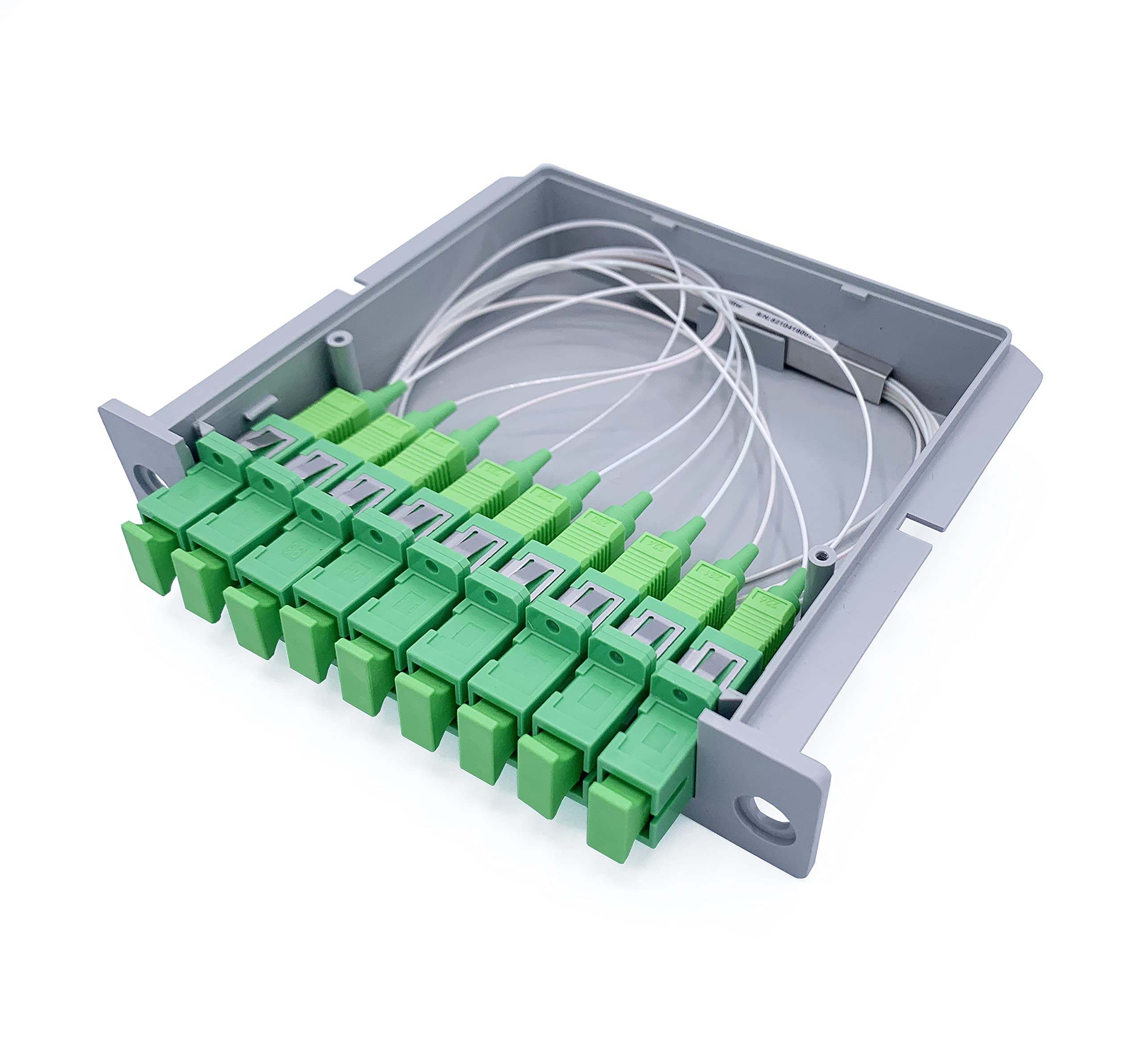 Elfcam® - Fibre Optic Splitter (Splitter) Type DIN Rail, Single-mode Fibre Optic Splitter from SC/APC, 1x8