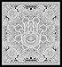 Popular Handicrafts Hamsa Hand Throw Hippie Wall Hanging Urban Sketched Hand Tapestry Urban Tapestry Wall Dorm Bedding Magical Thinking Tapestry 90x84 Inches,(230x215cms) Black and White