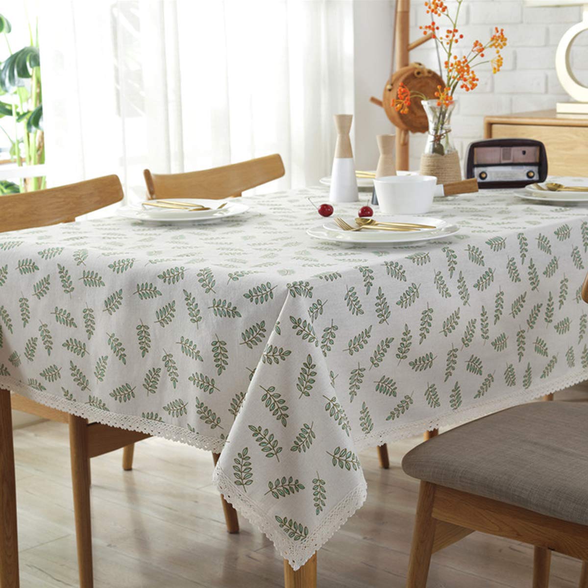 Best natural leaf table cloth