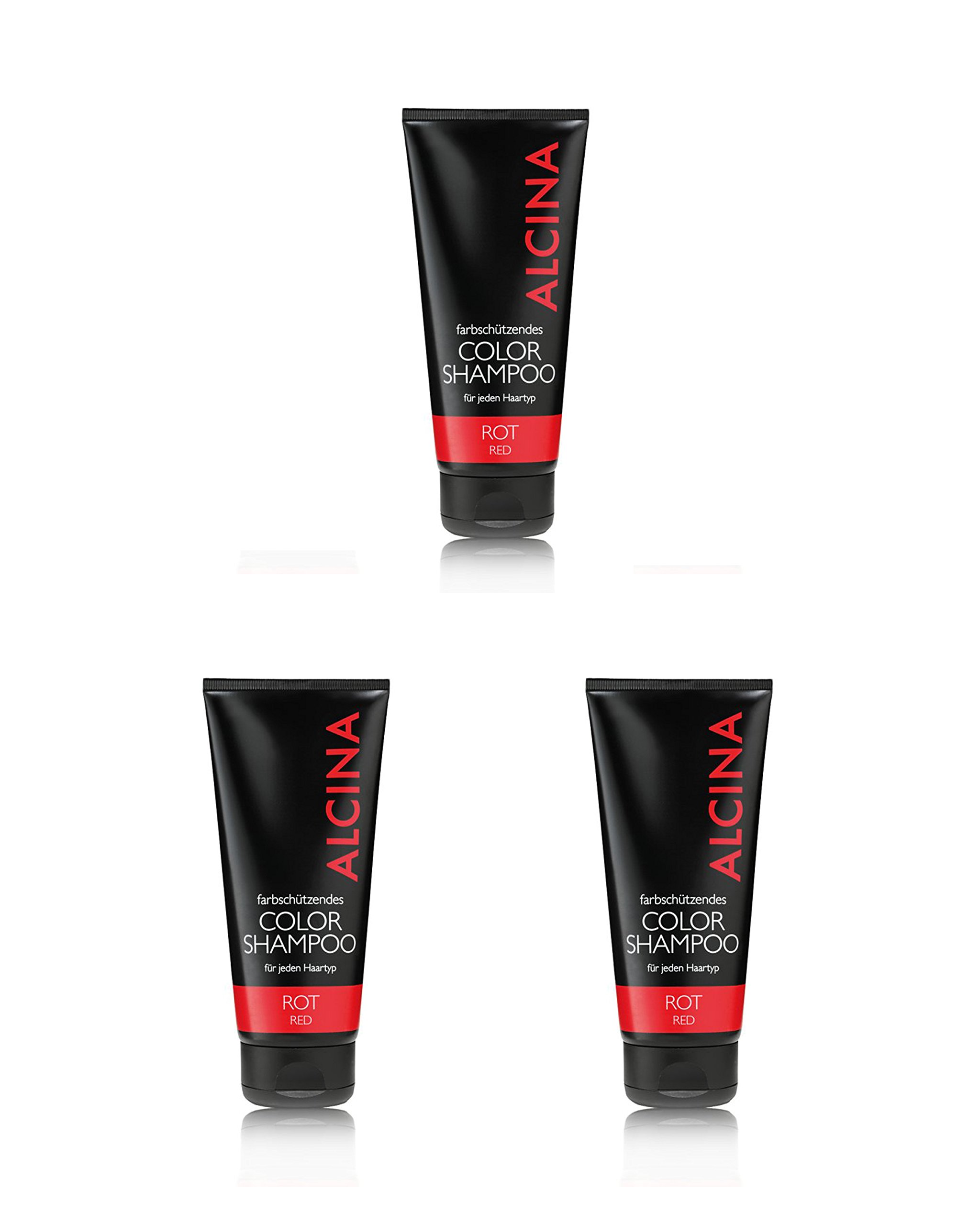 Alcina colour Shampoo, red, 3 x 200 ml