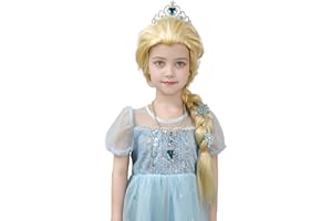 MUPUL Long Braided Wigs For Kids Blonde Braided Wig For Girls Halloween Costume Wigs For Kids