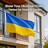 SHATCHI Ukraine Flag 5ft x 3ft Polyester with Brass Eyelets view 3