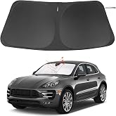 Windshield Sun Shade for 2014-2026 Porsche Macan Accessories | Full covered, Foldable &amp; Durable, Block UV Rays, Reduce Heat, Easy to install, Keep Car Cooler