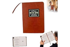 2026 One Minute with God for Men, Daily Devotions in Brown Faux Leather, 365 Days of Spiritual Growth, Bible Prayer Tracking 