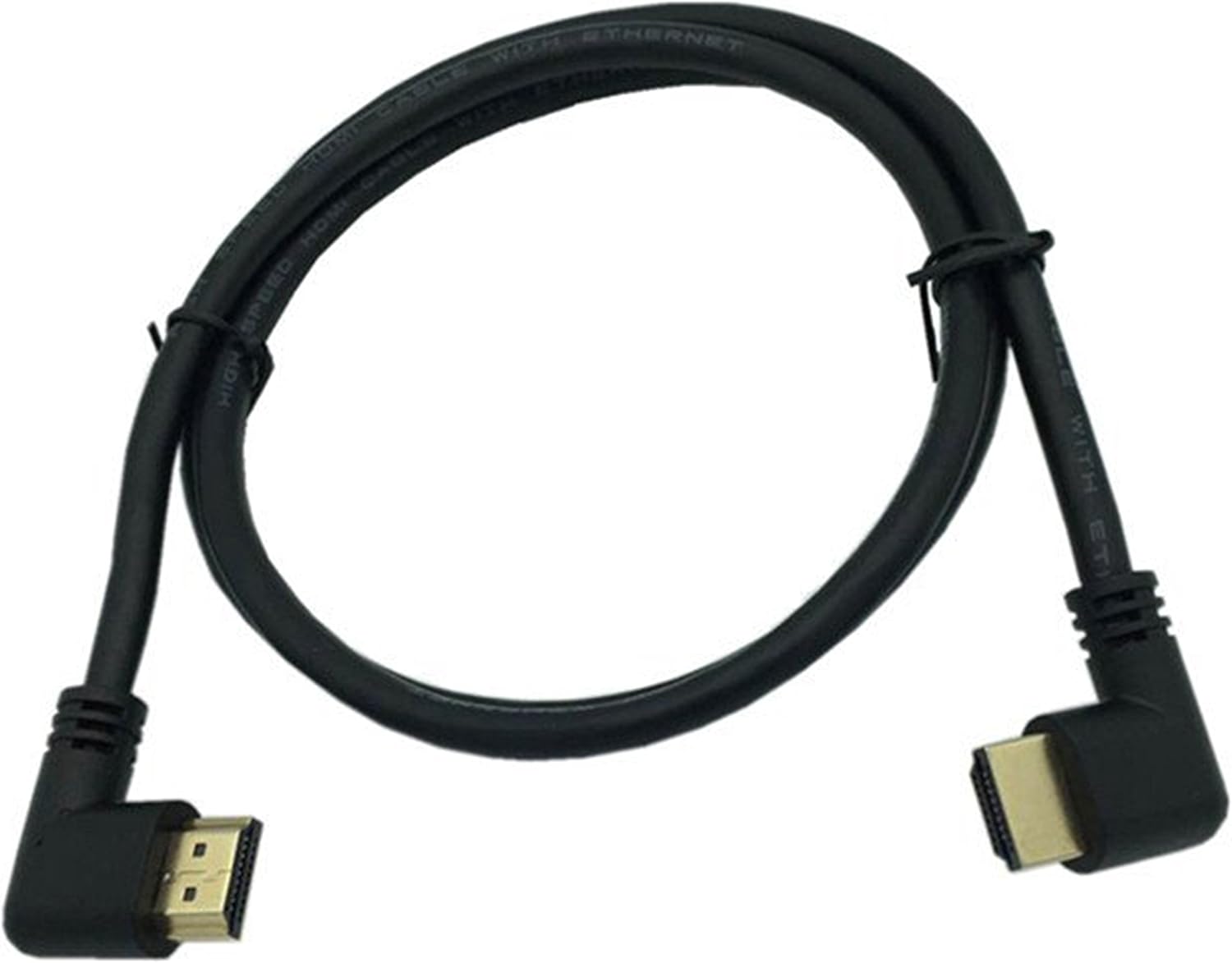 zdyCGTime 3.3 Feet HDMI Right to Right Angle 90 Degree Vertical Right Cable -Supports 4K@60Hz, High Speed, HDMI 2.0 Ready