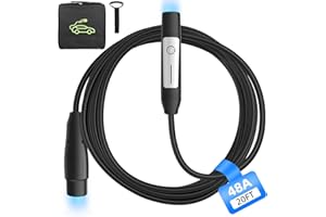 GOOJODOQ 20FT Tesla Extension Cord with NACS Plug,48Amp 110-240V Tesla Charger Extension Cable Compatible with Model Y/X/3/S/Cybertruck,Tesla Charging Cable with Carrying Bag and Extension Cord Organizer