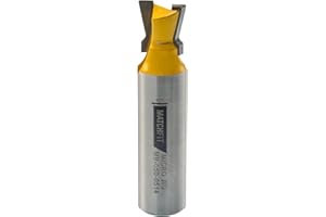 MICROJIG Matchfit MB-050-0514 Dovetail Router Bit for Dovetail Clamps, 14", Dovetail Profile, Yellow