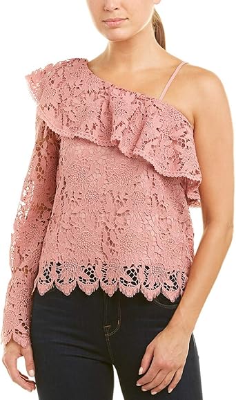 one shoulder ruffle top