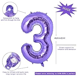Vonokee 40 Inch Giant Number Balloons 0-9, Jumbo