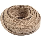 ECYC Ltd 10 Yards Braided Burlap Ribbon Rope, 0.39" Width Flat Braided Jute Ribbon Trim Natural Jute Burlap Ribbon Braided Tw