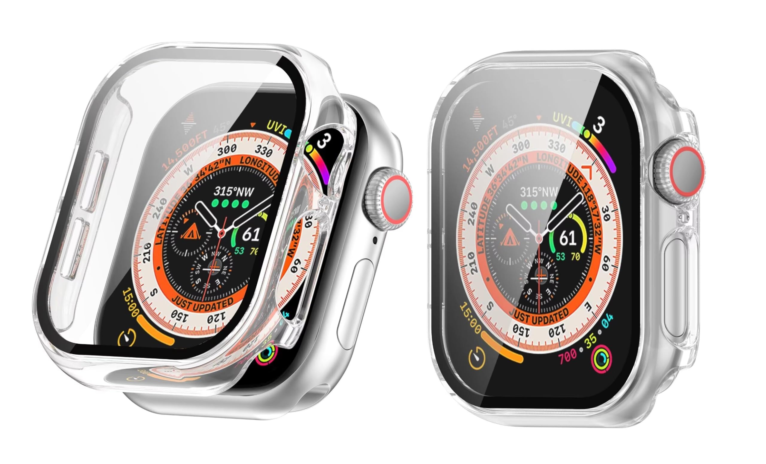 TINGYR 2 Pack Case Compatible with Apple Watch Series 10 46mm, PC + Tempered Glass to Protect the Screen, Anti/fall, All/Inclusive Watch Case Compatible with Apple Watch Series 10 46mm.