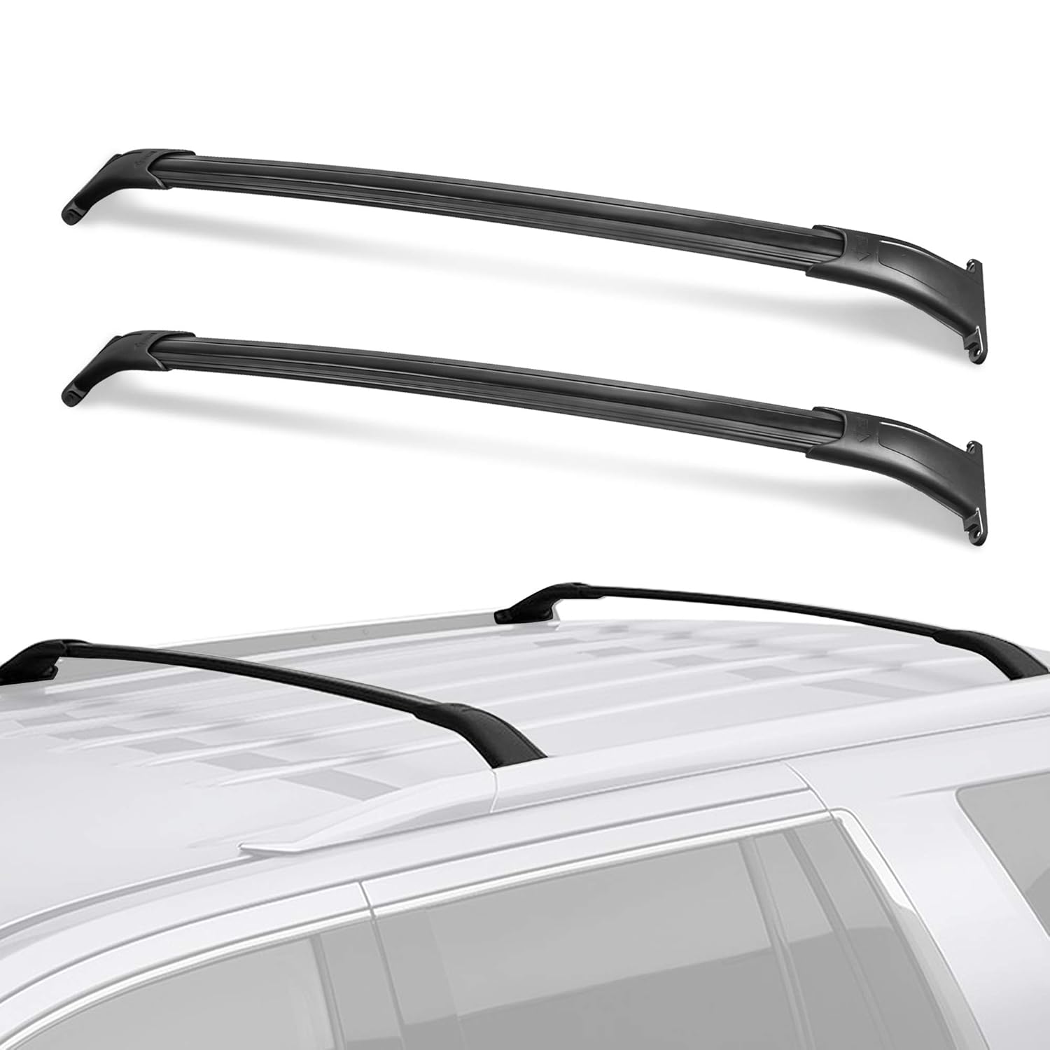 MOSTPLUS Roof Rack Cross Bar Rail for GMC Yukon/Chevy Tahoe/Cadillac Escalade with Side Rails 2015 2016 2017 2018 Cargo Racks Rooftop Luggage Canoe Kayak Carrier Rack