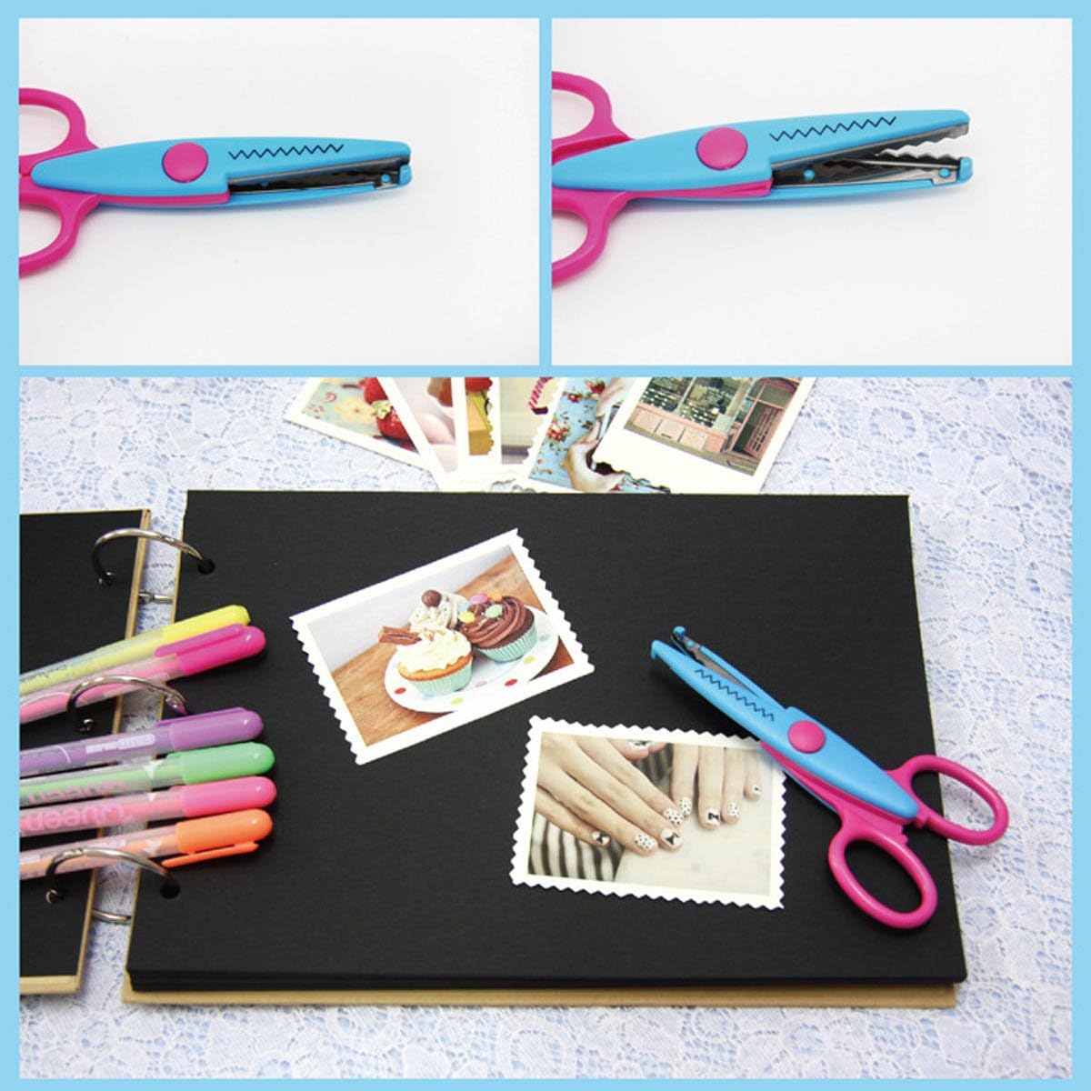 UCEC 6 Colorful Decorative Paper Edge Scissor Set, Great for Teachers, Crafts, Scrapbooking, Kids Design : Office Products