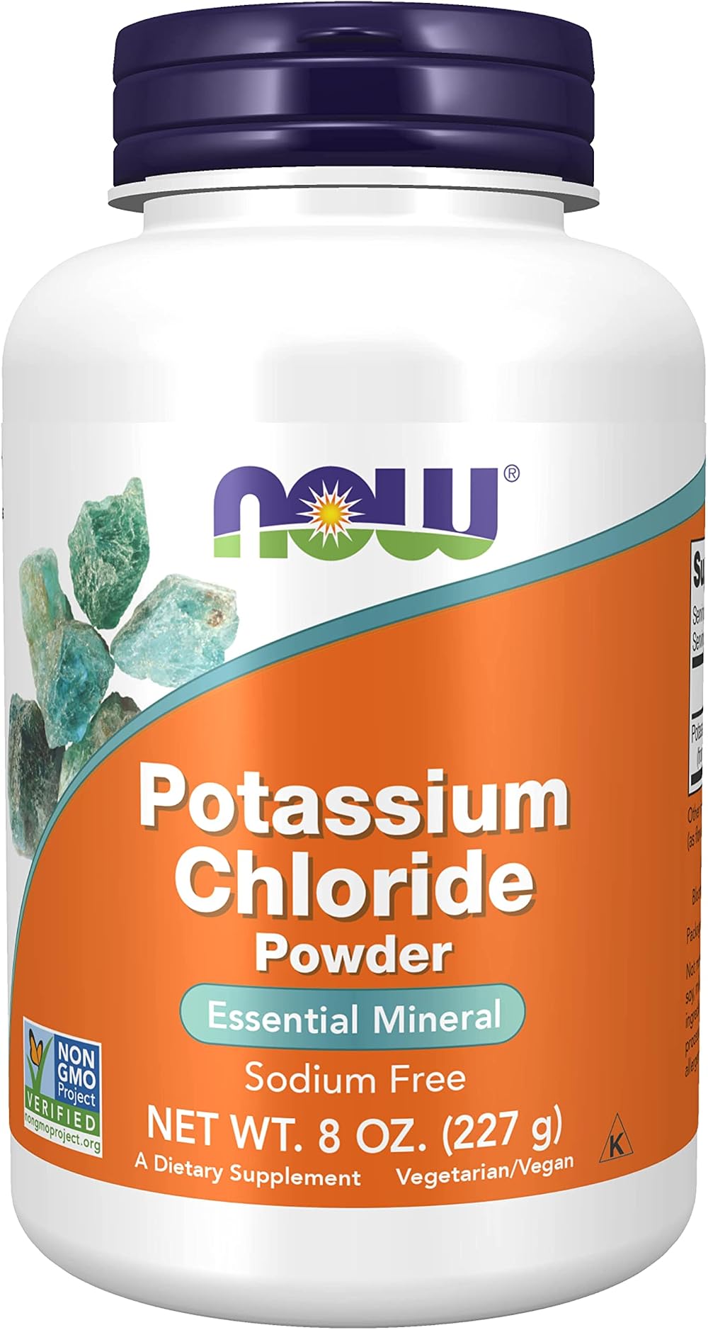 Now Foods Potassium Chloride Powder 227g Lab-Tested Gluten Free Soy Free