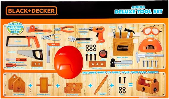 black and decker junior deluxe tool set 85 piece
