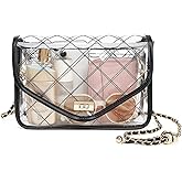 YGR Clear Bag for Stadium Events Clear Purse for Women Quilted PVC Clear Crossbody Bag Stadium Approved for Concerts