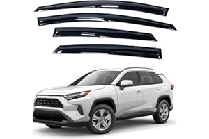 IMMORTAL GROUP IG Window Visor Compatible with Toyota RAV4 2019-2024, 4PC Rain Guard Tape-On Extra Durable Sun Wind Air Side Vent Window Deflector Mugen Style, 2019 2020 2021 2022 2023 2024