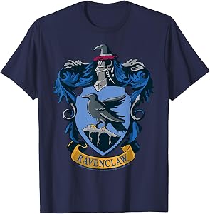 Harry Potter Ravenclaw Hogwarts House Nouveau Crest T Shirts and Tees for Men and Women