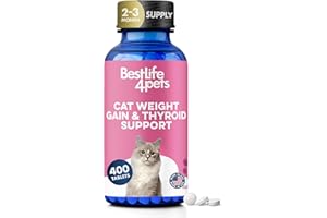 Cat Weight Gain & Hyperthyroidism Treatment, Safe and Effective Cat Appetite Stimulant, Thyroid and Metabolic Support, Weight
