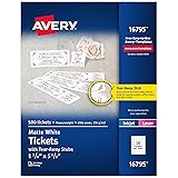 Avery Printable Tickets with Tear-Away