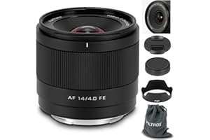 VILTROX 14mm F4.0 FE-Mount Lens for Sony, Full Frame Auto Focus Ultra-Wide Angle Prime Lens for Sony E-Mount Cameras A7SIII A