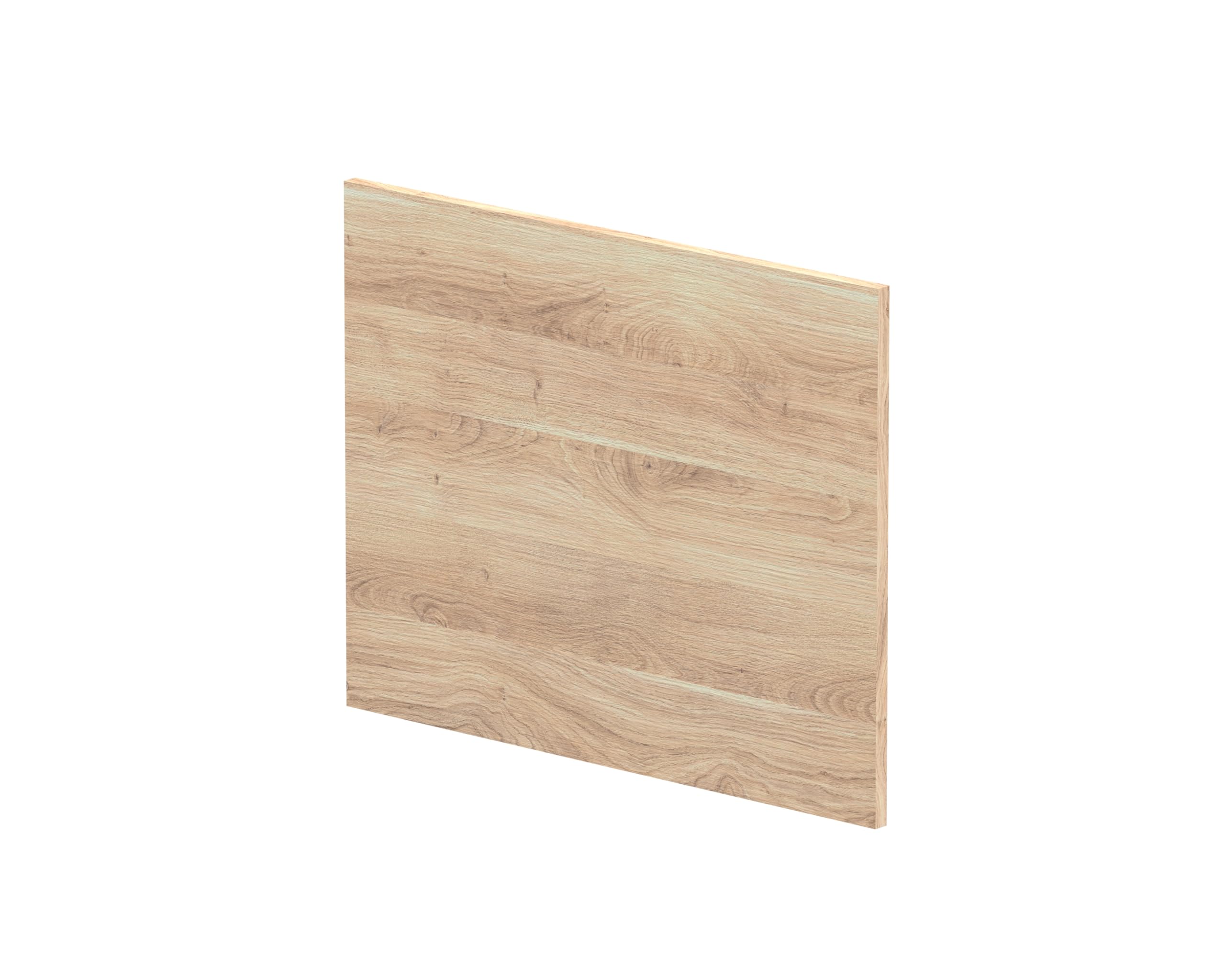nuie MPD3031 Arno Modern Bathroom Square Shower Bath End Panel, 700mm, Bleached Oak Woodgrain
