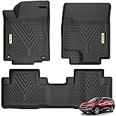 YITAMOTOR Floor Mats Compatible with 2012-2016 Honda CR-V, Black All-Weather Custom Fit Front 1st & 2nd Row Floor Liner Set