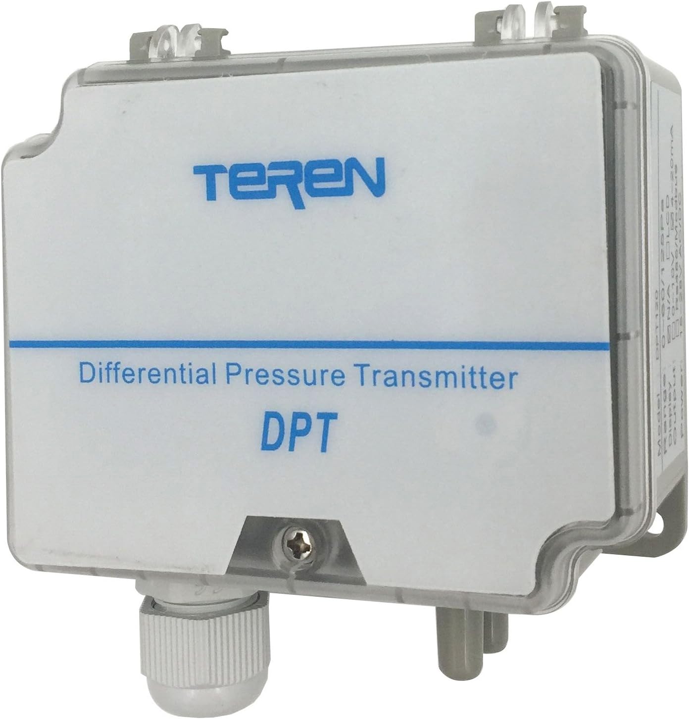 TEREN Economical Differential Pressure Transmitter, Wall Mount, DPTL310, 1% Accuracy, 5 Units Selectable, 0-10V, Range 1.0, 2.0, 4.0" WC & 250, 500, 1000Pa