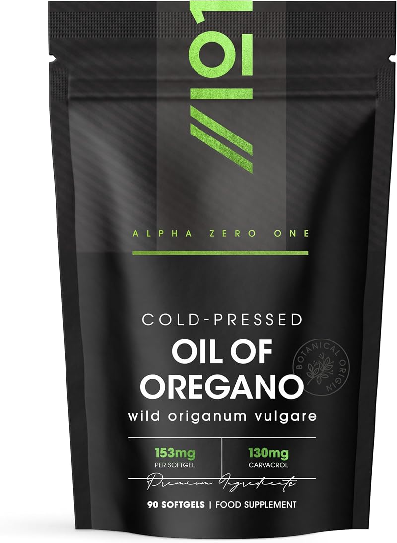 ALPHA01 130mg Carvacrol Softgels 153mg Oregano Oil Greek 90 ct