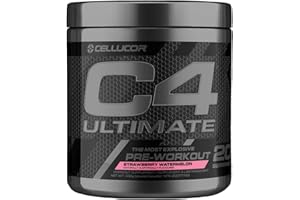 C4 Ultimate Pre-workout Powder, Preworkout Supplement Drink for Workout Energy - Strawberry Watermelon, 20 Servings