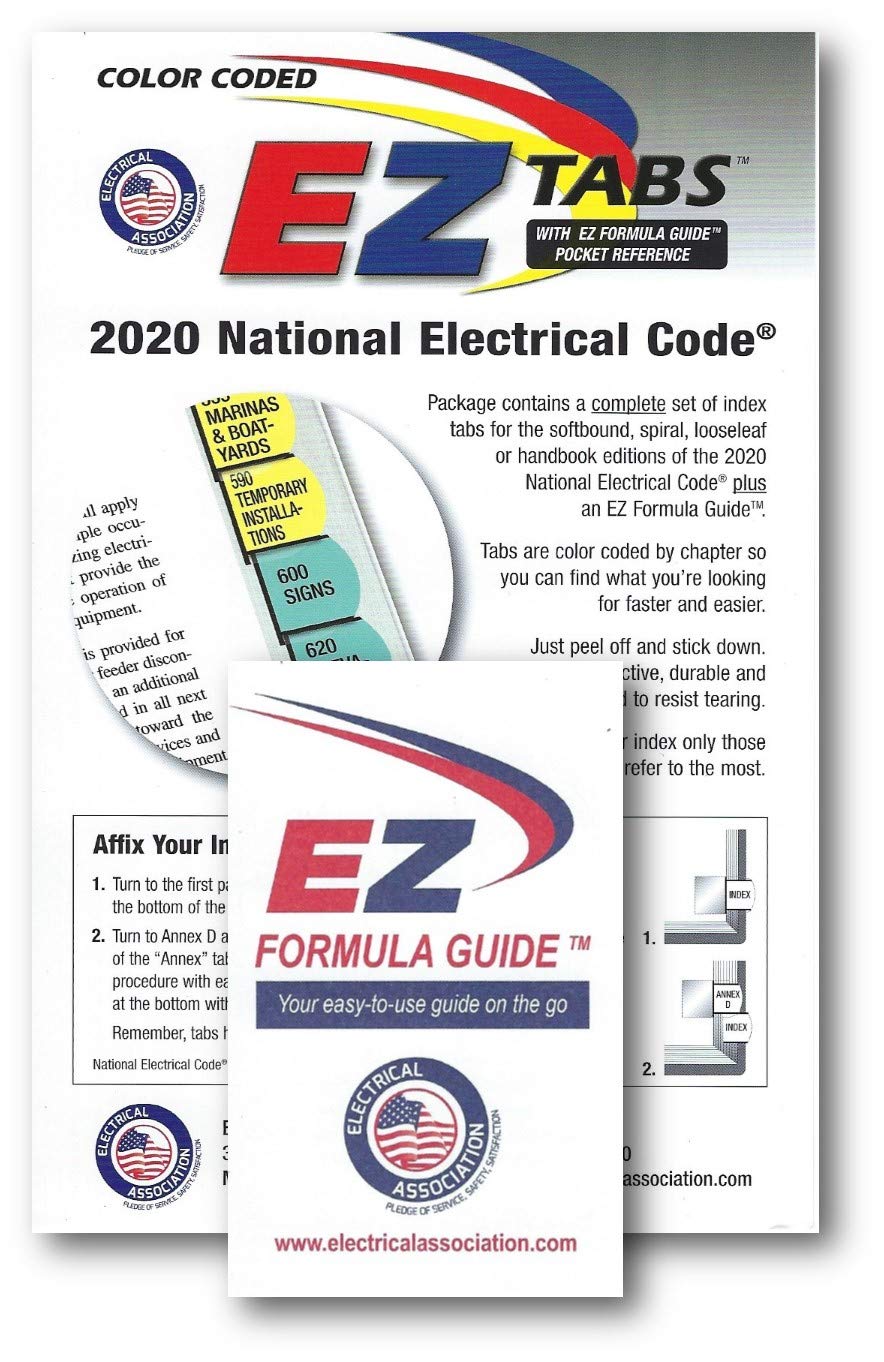 EZ Tabs 2020 : Color Coded EZ Tabs with Formula Guide for 2020 National Electrical Code: Industrial & Scientific