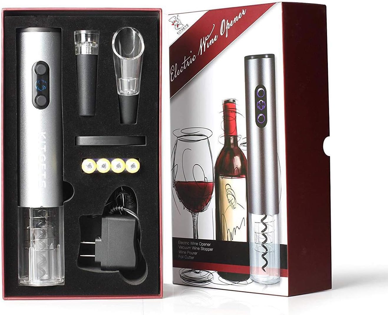 Wine opener gift set. Wine opener gift set. Набор для вина электроштопор. Electric wine set. Винные наборы подарочные.