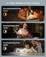 Mexllex Rechargeable Book Reading Light with 3 Color Temperatures 5 Brightness view 2