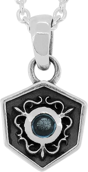 Amazon グランデュアー Gran Deur 全五種類 シールド エンブレム ブルートパーズ シルバー 925 ネックレス チェーン付き メンズ ネックレス 通販