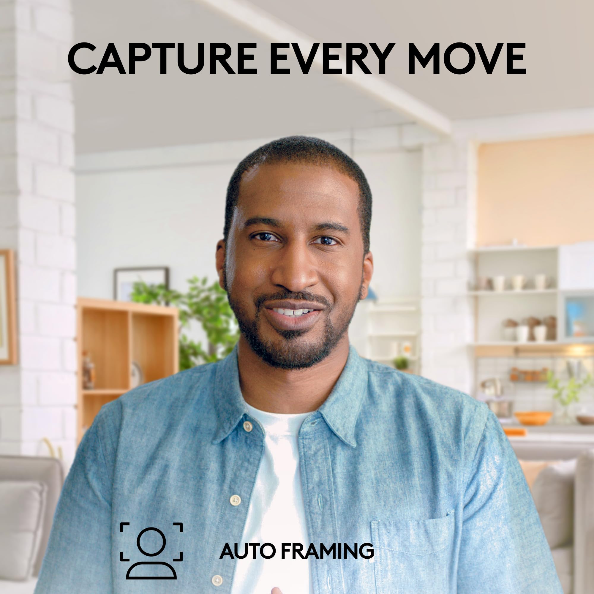 Logitech Brio 505 Full HD Webcam with Auto Light Correction, Auto-Framing, Show Mode, Dual Noise Reduction Mics, Privacy Shutter, Works with Microsoft Teams, Zoom, Google Meet