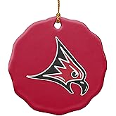 GRAPHICS & MORE University of Wisconsin - River Falls Primary Logo Porcelain Scalloped Holiday Christmas Tree Ornament - 2.8" (7.1 cm)