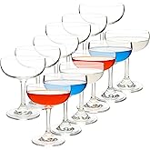 YANGNAY Coupe Champagne Glasses Set of 12 Crystal Cocktail Glasses with Short Stem, Martini Glasses - 7 oz