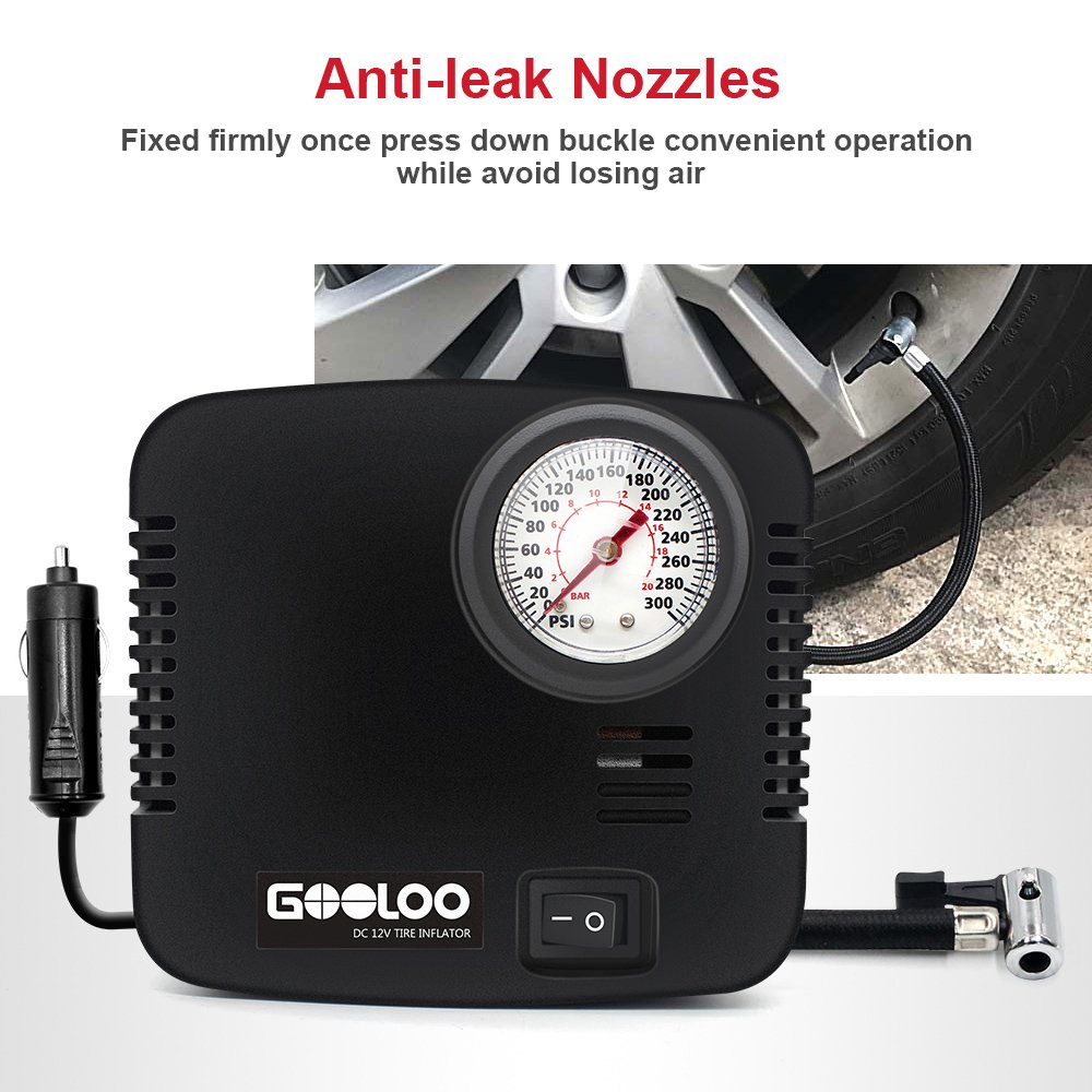 [amazon] Gooloo 12V Air Compressor/Tire Inflator (12.99/프라임무료) > 해외핫딜