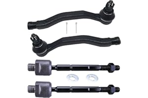 HHCM 4pc Front Outer Tie Rods and Inner Tie Rod End Kit ES3716 ES3717 EV471 for Honda Pilot 2003 2004 2005 2006 2007 2008, for Acura MDX 2001-2006, Steering Tie Rod Ends Front Outer Inner Kit
