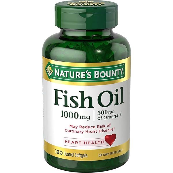 NATURE’S BOUNTY FISH OIL 1000 MG, ODORLESS, 120 COATED SOFTGELS