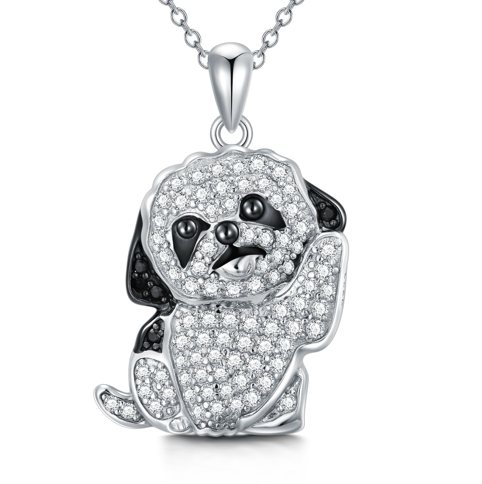 Dog Necklaces 24 Breeds of Dogs Necklaces S925 Sterling Silver Dog Pendant Shih Tzu Dog Necklace for Women Girls gifts -UK